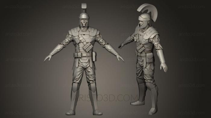 Figurines heroes, monsters and demons (STKM_0054) 3D model for CNC machine